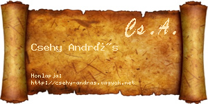 Csehy András névjegykártya